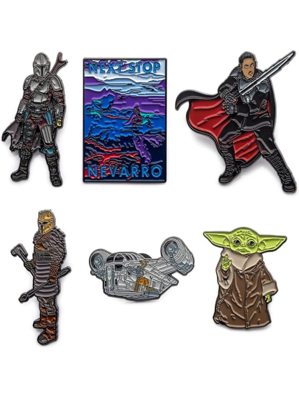 Multi-Color Star Wars Nevarro Lapel Pin for Men - Unique Collectible Accessory